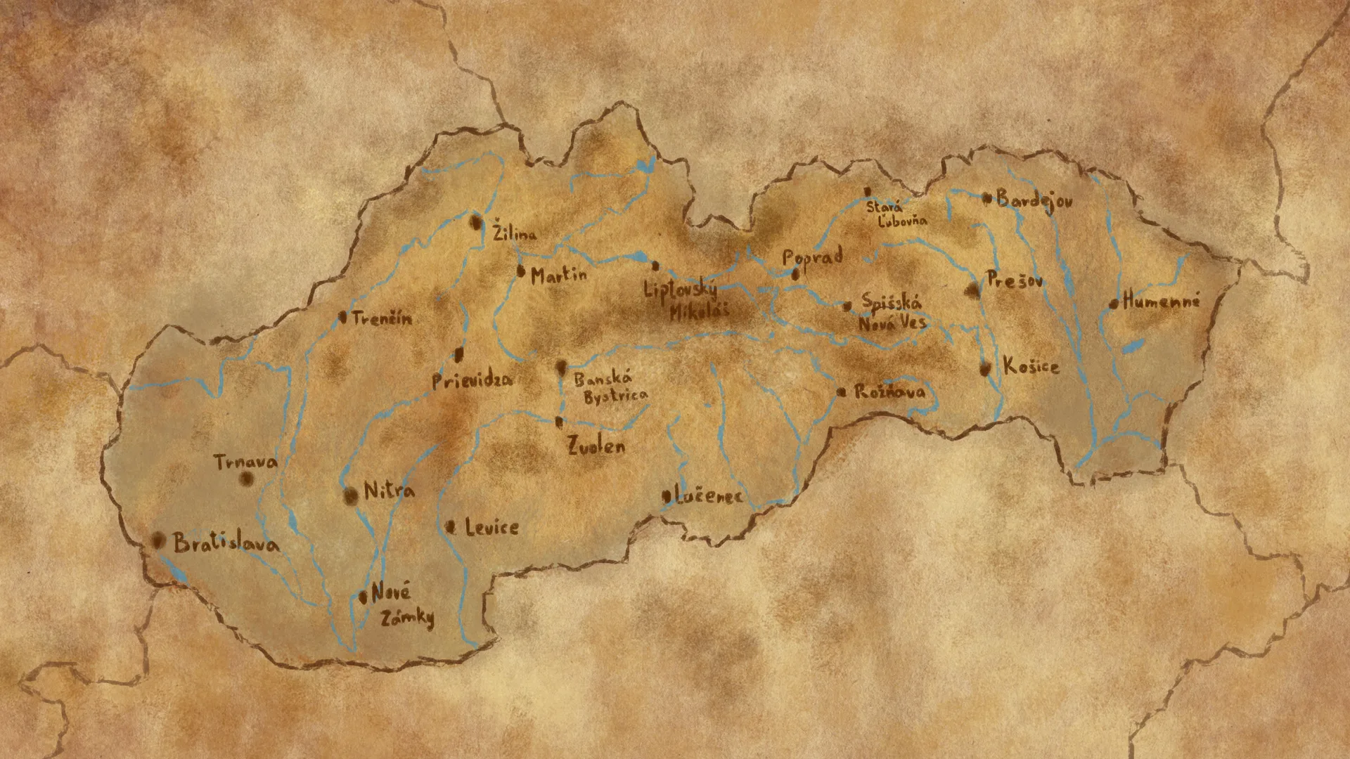 Ilustrovaná mapa Slovenska