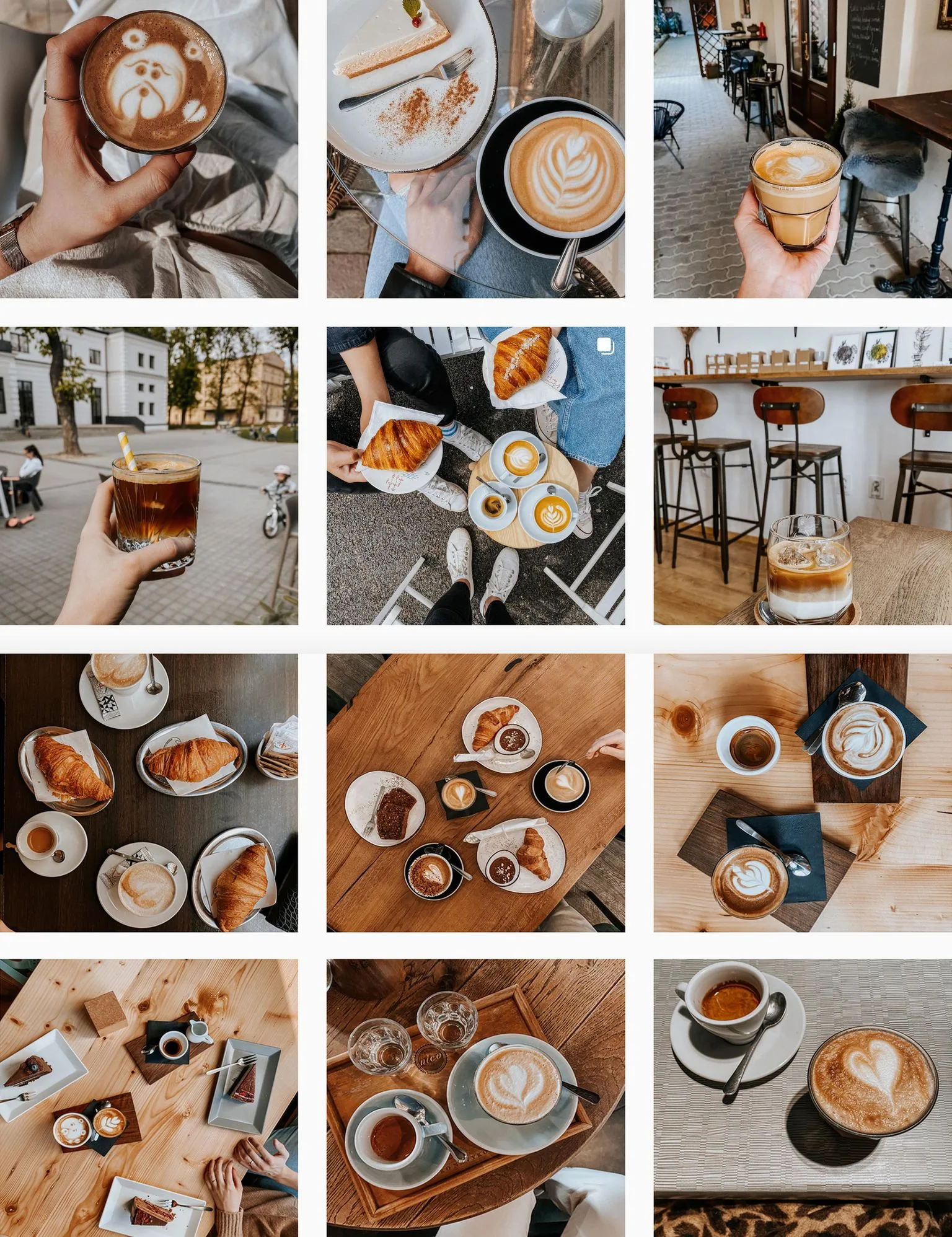 Instagram projektu, návrh vizuálu