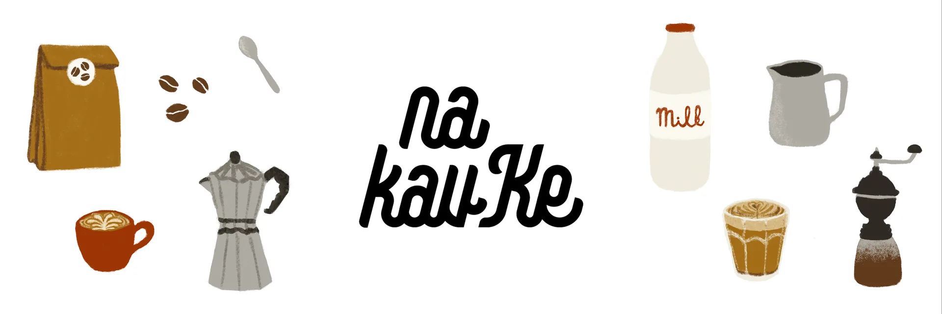 Kávové ilustrácie a logo